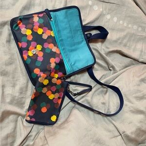 Fossil Colorful Polka Dot Shoulder Bag with Pouch